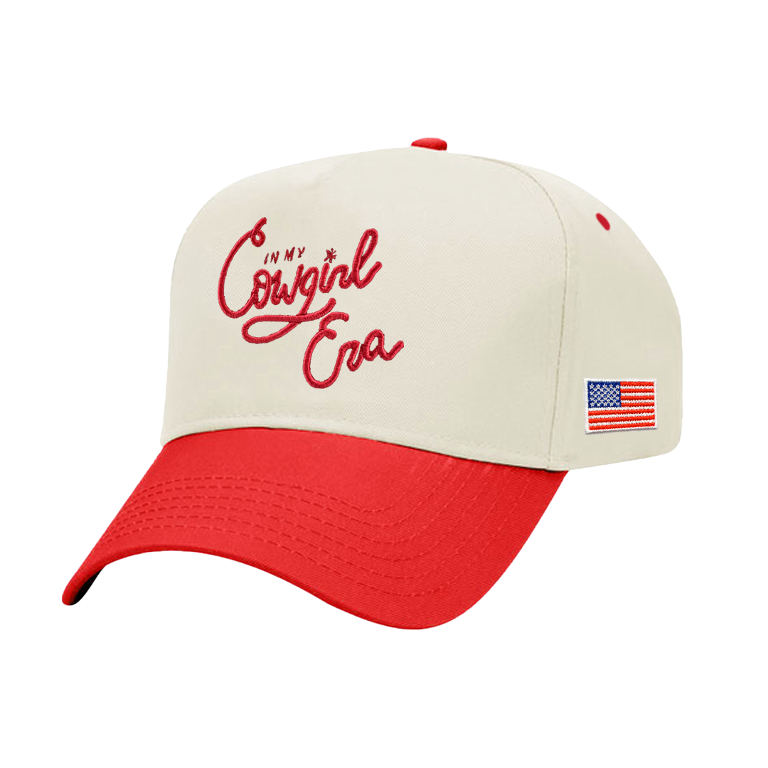 Original Cowgirl Era Two Tone Hat with American Flag